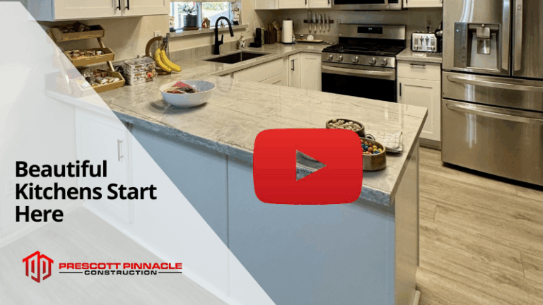 Promo Header for "Beautiful Kitchens Start Here" blog by Prescott Pinnacle Construction