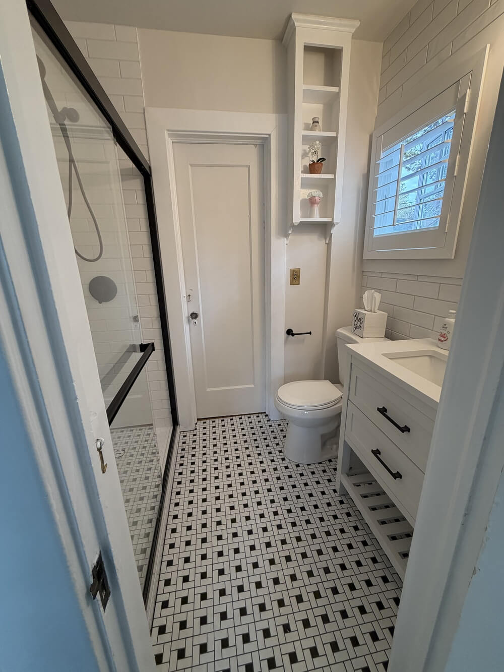 Slip-resistant porcelain tile flooring installed in a bathroom near Chino Valley Arizona
